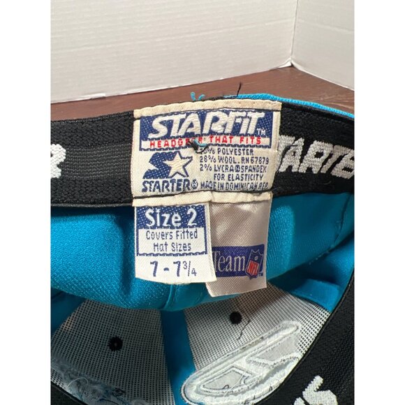Vintage Carolina Panthers Starter Snapback Hat Size 7-7 3/4  Blue X3 - Picture 4 of 4
